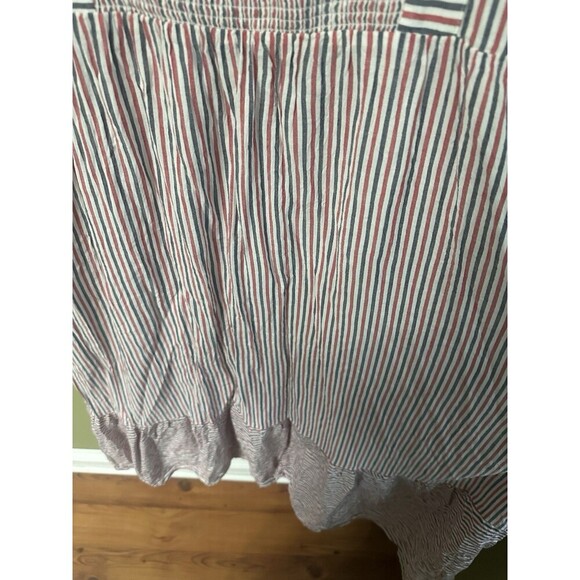 Babydoll Maxi Dress Size XXL Milkmaid Embroidered Red White & Blue Smocked - Picture 6 of 12